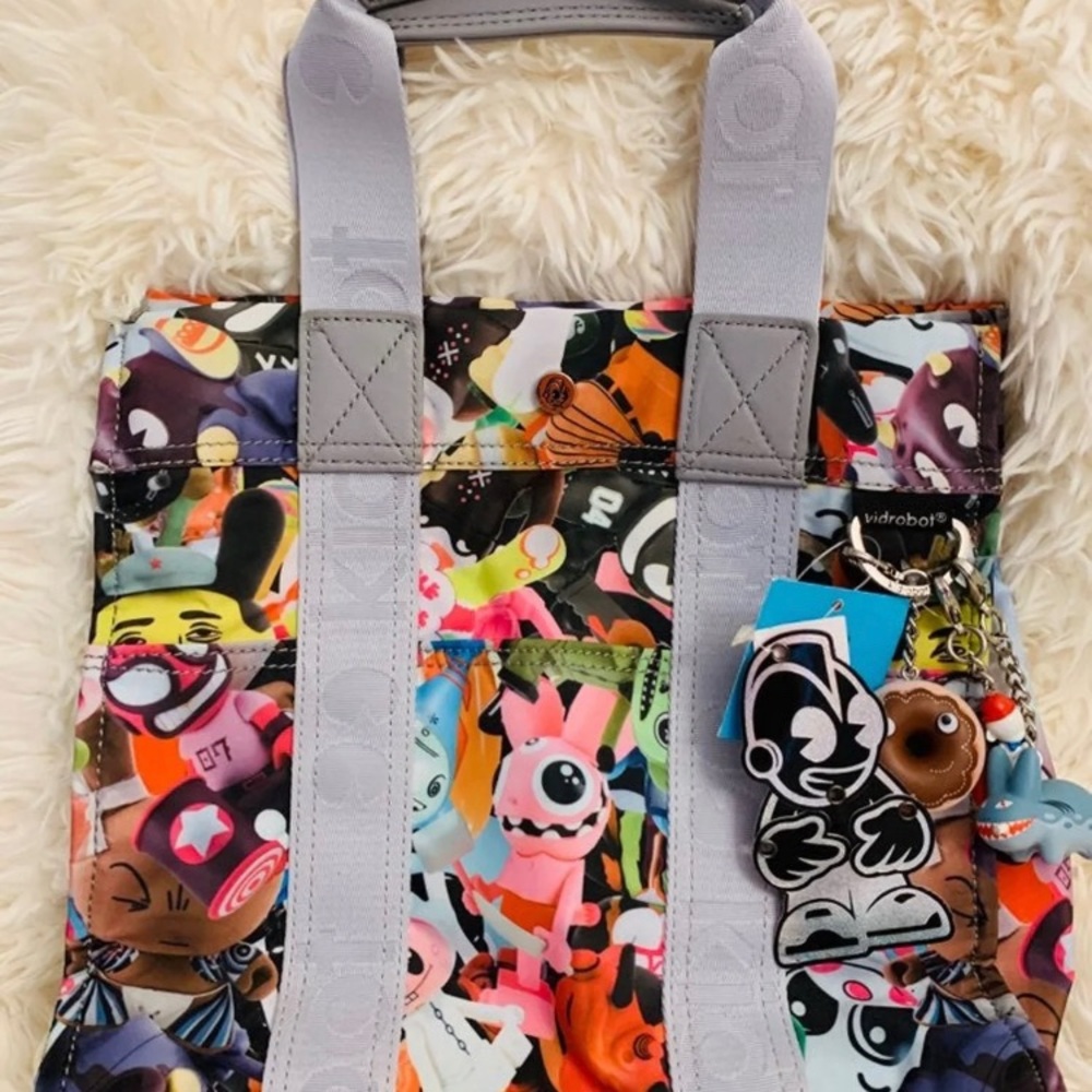 💋Sold💋Kid robot hand bag purse smoking bunny donut
